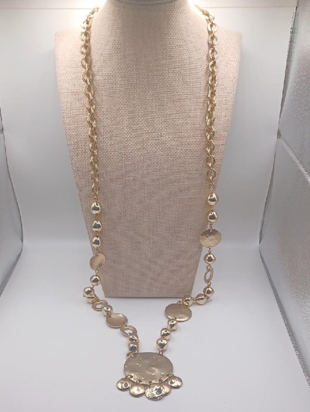 Chicos Gold Tone Statement Necklace - Picture 6 of 6